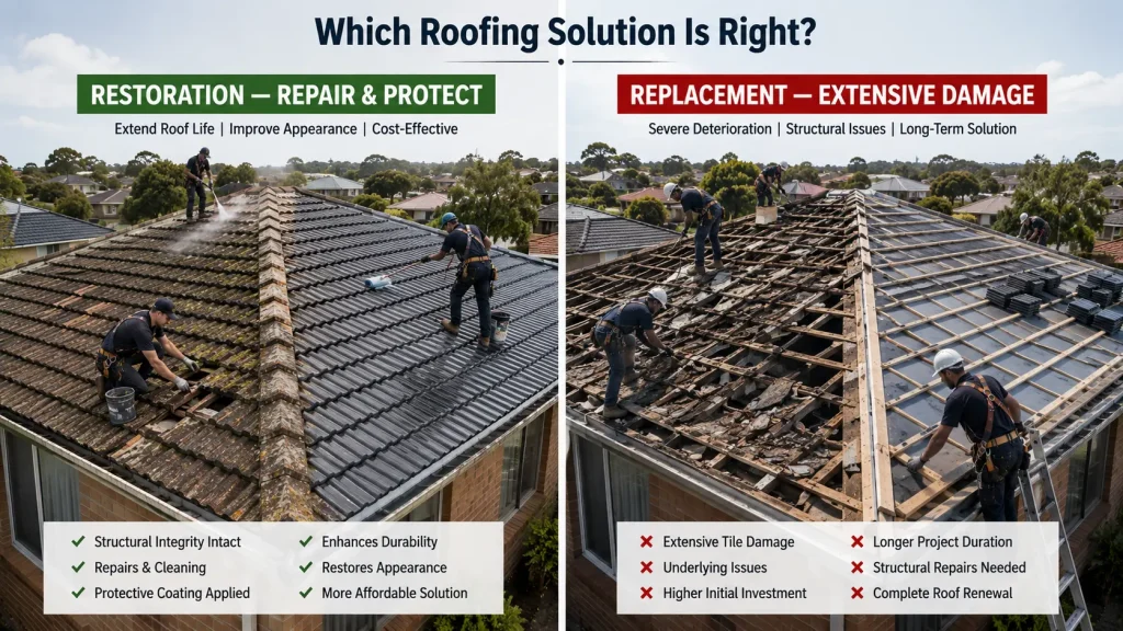 roof restoration Western suburbs Melbourne